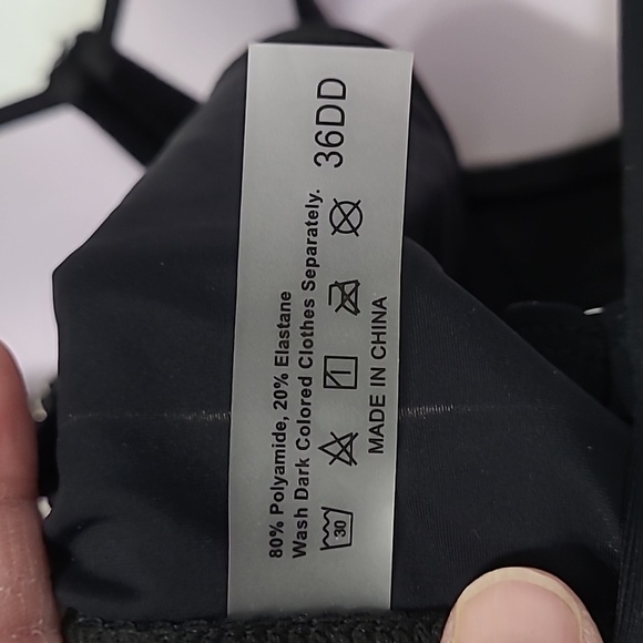 Black Women's Bustier style swimtop size 36DD - Picture 5 of 5